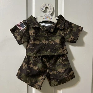 Build A Bear Workshop Military Uniform Digital Camo Army Outfit New! - Picture 1 of 4