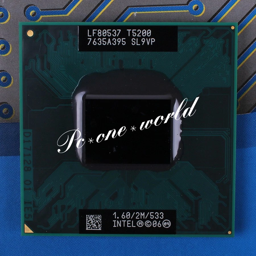 100% OK SL9VP For Intel Core 2 Duo T5200 1.6 GHz Dual-Core Laptop Processor CPU - Image 1 of 1