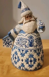 Jim Shore Heartwood Creek Blue Quilt Weihnachtsmann Vogel Vogelhaus 2004 117672 LESEN - Bild 1 von 14