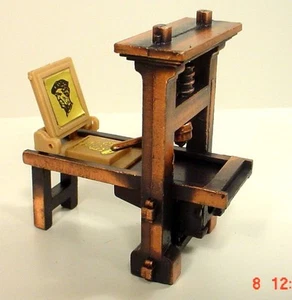 Printing Press Miniature Diecast Antique Style 1/24 Scale G Diorama Accessory - Picture 1 of 1