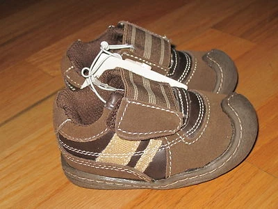  Bebé niño niño imitación gamuza cuero marrón zapatos informales para caminar nuevos con etiquetas 3 Foto 1 de 4