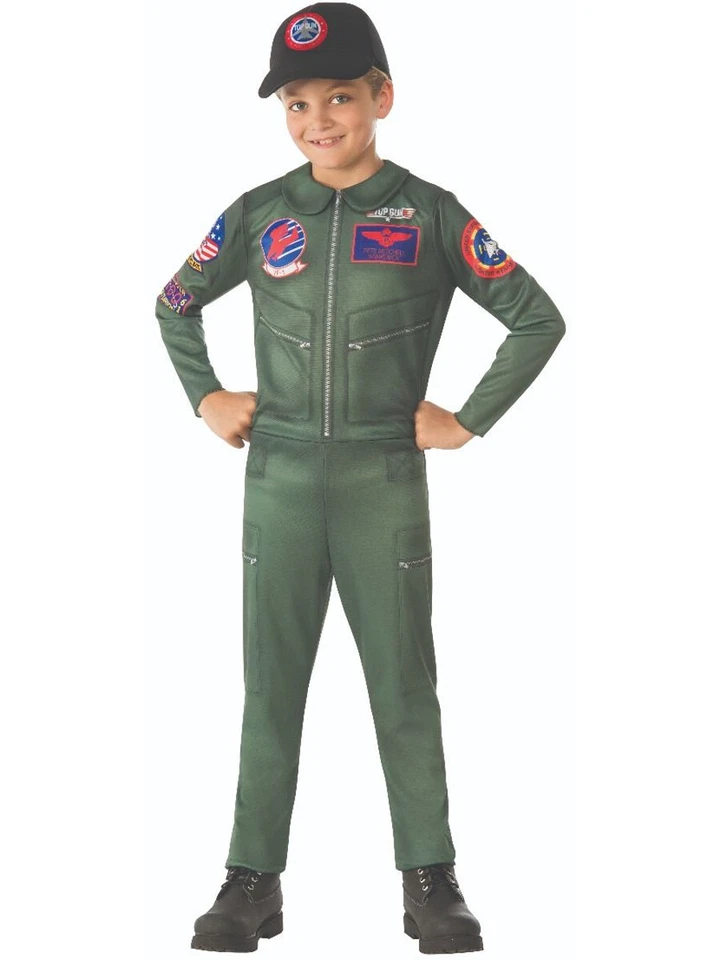 Traje de vuelo Top Gun Maverick para niños Mono Disfraz Foto 1 de 1
