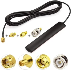 Eightwood GSM 4G LTE Antenne 3dBi SMA Stecker Glashalterung + 3 Adapter - Bild 1 von 3