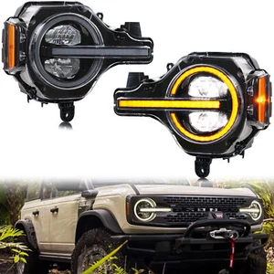 LED Sequential Headlights for Ford Bronco 2021-2024 Animation OEM+ Front Lamps - Picture 1 of 5