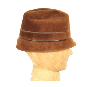 RETRO vtg The Stetson Playboy Fedora Hat size 7 Brown 3x Fur With feather - Picture 1 of 7