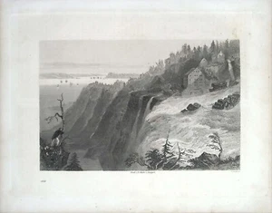 Antique 1856 Quebec River Engraving Sadler Wursterso Printed Schuler Stuttgart - Picture 1 of 3