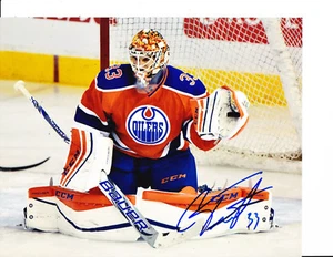 GUANTE FIRMADO CAM TALBOT EDMONTON GUARDA 8X10 - Imagen 1 de 1