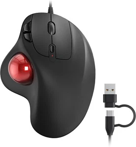 Nulea M509 Trackball Mouse Wired, Ergonomic Design, Easy Thumb Control, Precise  - Picture 1 of 13