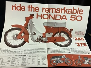 Toller Katalog Motorrad 1964 Motorrad Honda 50 Trail 55 Super Sport - Bild 1 von 2