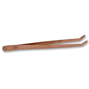 Pinza de cobre 9" de largo pinzas curvas para ácido depique solución joyería artesanía - Imagen 1 de 1