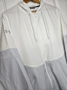Chaqueta de calentamiento Under Armour para hombre UA Squad talla mediana blanca gris bloques de color - Imagen 1 de 7