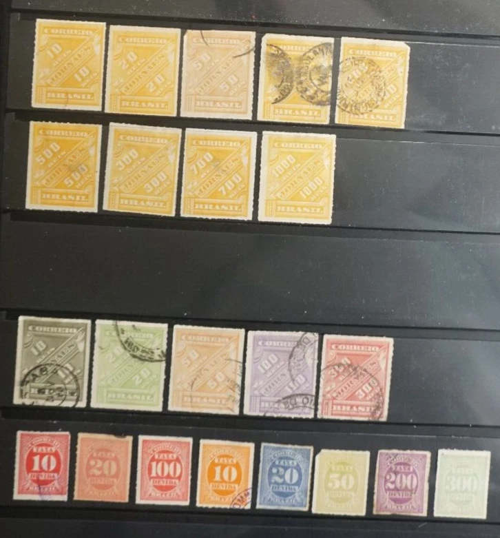 Brasil bonito lote de sellos de periódico y franqueo como nuevos y usados Foto 1 de 1