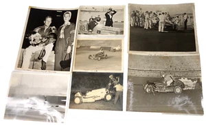 Midget Racer Photo Lot Crash 1940s Racecar Vintage Binter California 8x10 Wreck - Picture 1 of 8