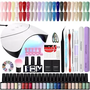 Gel Nagellack Set 36W UV/LED Lampe 24Stk.UV Nagellack Maniküre Kunst Starter Kit - Bild 1 von 12