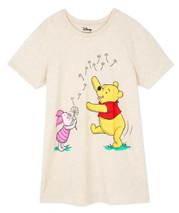 Ladies Nightshirt DISNEY POOH & PIGLET Women 6 to 24 Nightie Pyjamas Primark - Picture 1 of 12