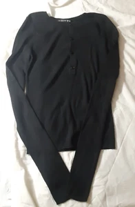 Nakedcashmere Pullover schwarz langarm Knopf weich 100% Kaschmir Gr. S Damen - Bild 1 von 7