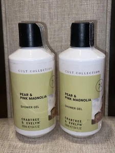 Lot of 2 CRABTREE & EVELYN Pear & Pink Magnolia Shower Gel 8.4 fl oz each - Picture 1 of 9