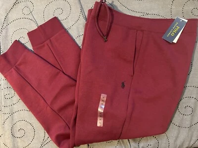 POLO RALPH LAUREN DEEP RED BURGANDY SWEATPANTS JOGGERS SIZE 2XL MEN NWT $125.00 - Image 1 of 3