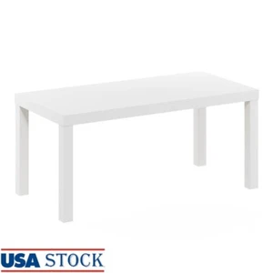 Coffee Table Indoor Minimalist Modern Space Saving Wood Living Room White - Picture 1 of 2