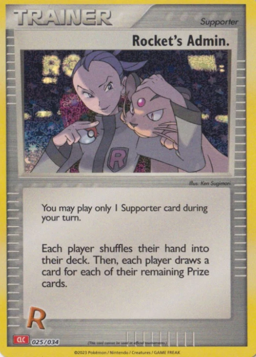 1X NM  Rocket's Admin - 025/034 - CLC- Pokemon Trading Card Game Classic - Image 1 of 1