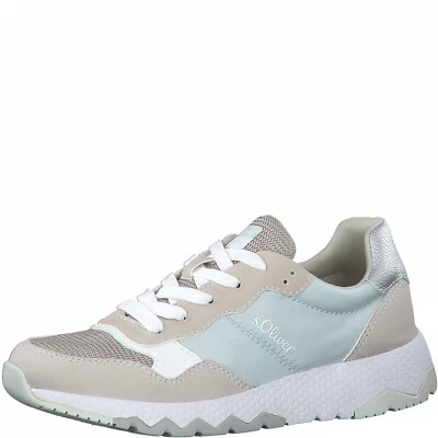 S.Oliver Sneakers Lace-Up Shoes Half Shoes Sports Shoes Beige / Mint - Image 1 of 3