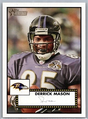 2006 TOPPS HERITAGE FOOTBALL 355 DERRICK MASON RAVENS - Image 1 of 2