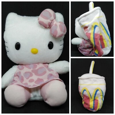 RARE! Vintage 2002​ Hello​ Kitty McDonald's​ Soft Drink Reversible Plush​ Toy​ - Image 1 of 4