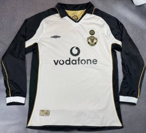 Manchester United 2001/2002 Umbro Visitante Camiseta de Fútbol Manga Larga Camiseta de Fútbol - Imagen 1 de 9