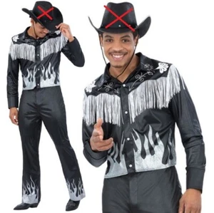 Mens Glamourous Cowboy Fancy Dress Costume Cow Boy Ken type Outfit by Smiffys - Picture 1 of 7