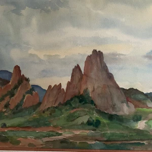 Original watercolor painting matted framed by Fredrik Doyle Penny - Picture 1 of 5