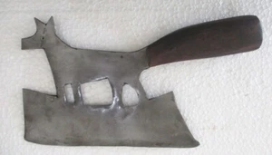 ANTICO VECCHIO COLTELLO PER CANI DA MACELLAIO VINTAGE TAGLIACARNE - Foto 1 di 8