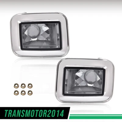 2Pc Front Parking Signal Light Fit For 03-08 H2 Hummer 05-08 H2 SUT Chrome/Smoke - Image 1 of 4