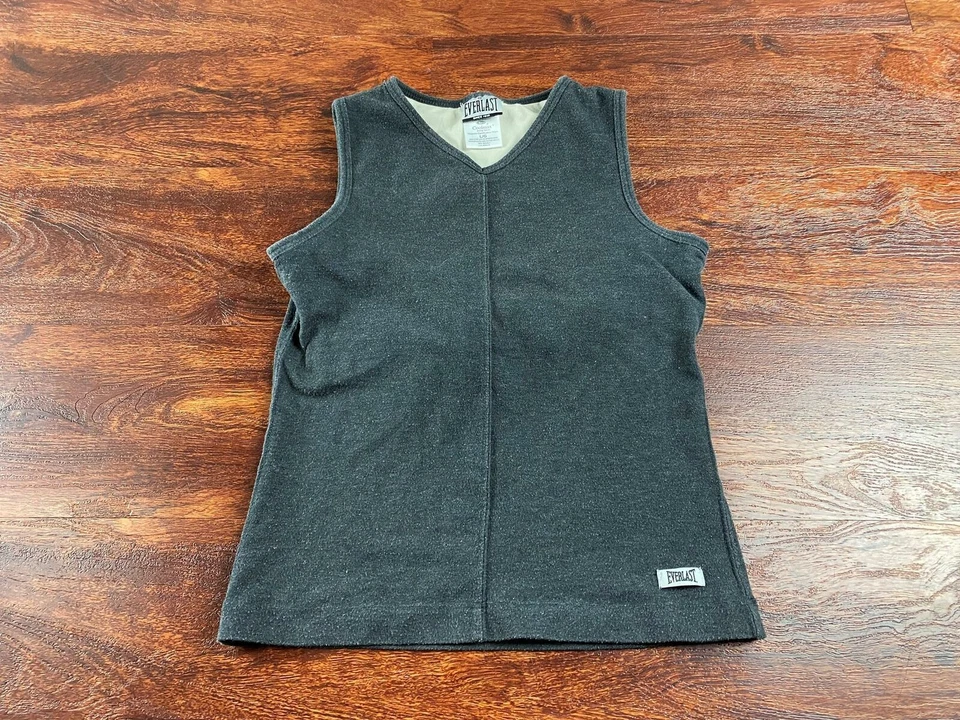 Camiseta sin mangas EVERLAST cuello en V Coolmax gris para niño talla L Foto 1 de 4