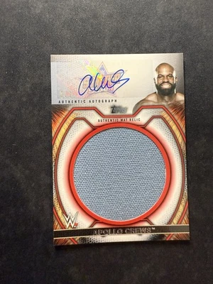 Apollo Crews 1/1 One Of One Mat Patch Wwe Topps 2021 Undisputed Auto Autograph - Image 1 of 2