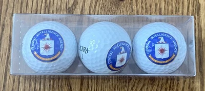 3 NUEVAS pelotas de golf con logotipo de la CIA de la Agencia Central de Inteligencia de los Estados Unidos de América Foto 1 de 3