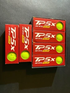 New Taylor made TP5 X Yellow Golf Balls Yellow 1 dozen plus 2 sleeves/18 balls - Picture 1 of 1