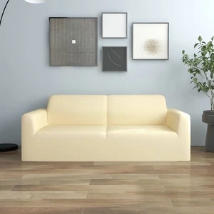 Copridivano Elasticizzato Panna 2 Posti, 90-140 cm, 100% Poliestere Jersey - Foto 1 di 5