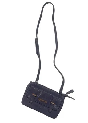 Bandolera de cuero Kenneth Cole Reaction azul oscuro con detalles plateados Foto 1 de 4