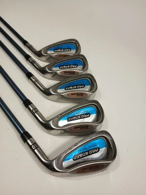 Juego de Wilson Pro Staff Multi Metal Gran Tamaño Golf 5, 6, 7, 8, 9 Hierro Mujer Flex Foto 1 de 4