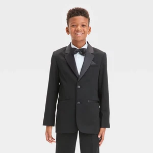 Boys' Suit Tuxedo Jacket - Cat & Jack Black 5 - Picture 1 of 4