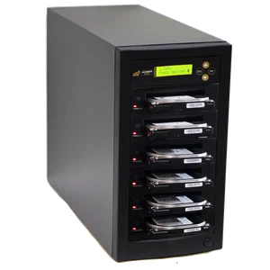 Duplicador de disco duro SATA de 1 a 5 - Copiadora clon HDD SSD y borrador del Departamento de Defensa 18 GB/min - Imagen 1 de 4