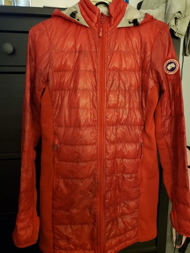 Cappotto primaverile Wmns CANADA GOOSE HyBRIDGE Red Lite Light wear S M cappuccio riflettente