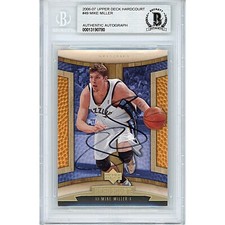 Mike Miller Grizzlies Signed 2006-07 Upper Deck Card Beckett Authentic Slab COA