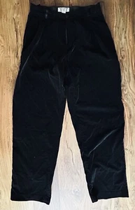 International Male Black Velvet Pleated Pants Size 32 - Picture 1 of 8