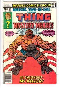 Marvel Two In One # 31 1977 The Thing and Mystery Menace Spider - Picture 1 of 2