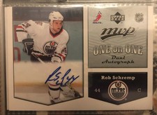 ROB SCHREMP & PATRICK THORESEN 2006-07 Upper Deck MVP DUAL OILERS AUTOGRAGHS