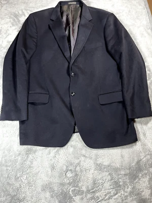 Abrigo deportivo vintage Patrick James para hombre azul marino pelo camel blazer traje chaqueta Foto 1 de 4