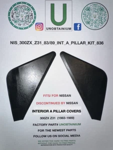 FITS/ FOR NISSAN 300ZX 1983-1989 A PILLER INTERNAL PANEL MIRROR COVERS - Picture 1 of 5