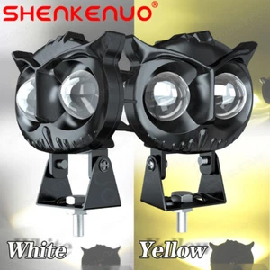 2X Owl LED Work Light Bar Amber Yellow Fog Pods for Dodge Ram 1500 2500 3500 - Bild 1 von 16