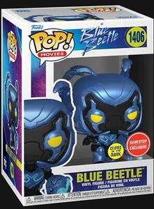 FUNKO POP BLUE BEETLE #1406 GAMESTOP EXCLUSIVO GITD BRILLO EN OSCURO GS NUEVAS PELÍCULAS - Imagen 1 de 1